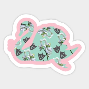 Swan flower Sticker